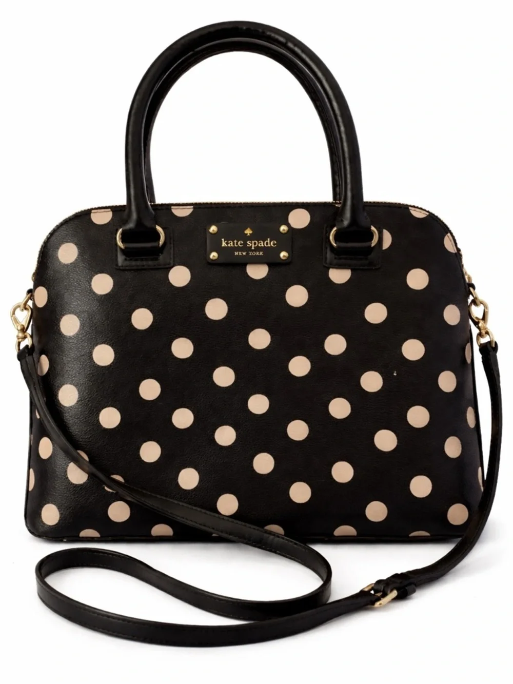 Kate Spade New York Wellesley Printed Rachelle - Black and Cream Polk Dot